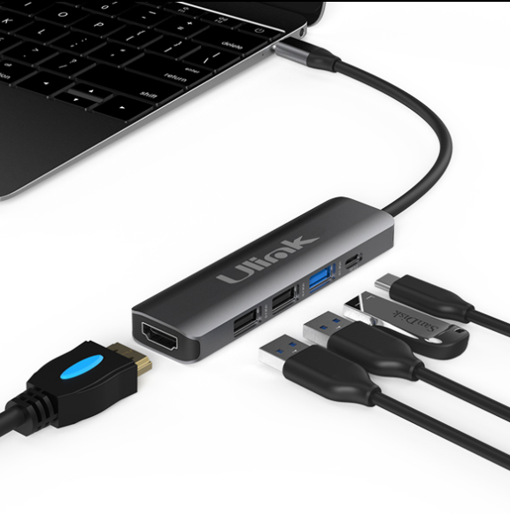 HUB Adaptador multipuerto USB C 5 en 1 Ulink UL-ADC502