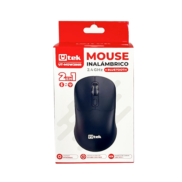 Mouse Inalámbrico Bluetooth Recargable UT-MOW380R