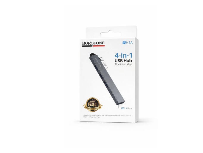 Adaptador Hub USB-C 4 en 1 5Gbps 3.0 Borofone FH1A