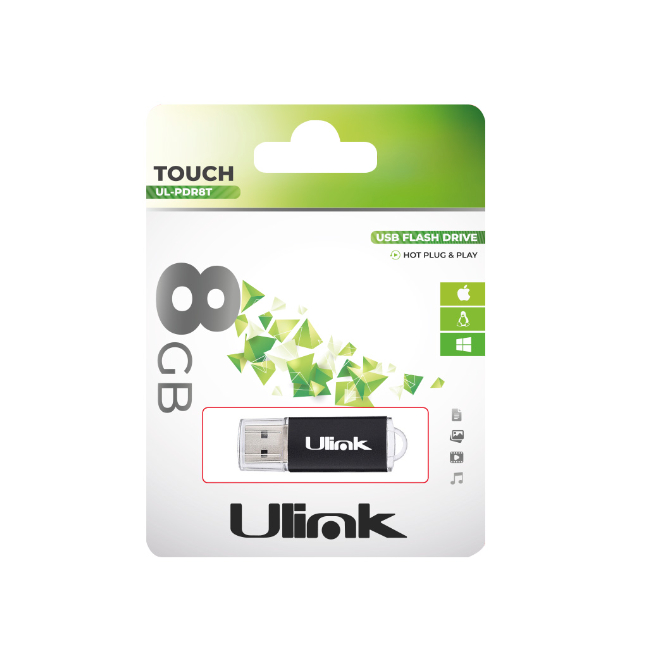 Pendrive USB 8GB 2.0 Flash Drive Touch Ulink UL-PDR8T
