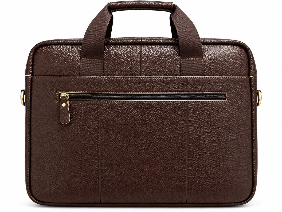 Maletin de cuero correa de hombro ajustable 15"