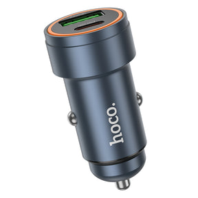 Cargador de Auto doble puerto USB to USB-C 30W Hoco Z57A