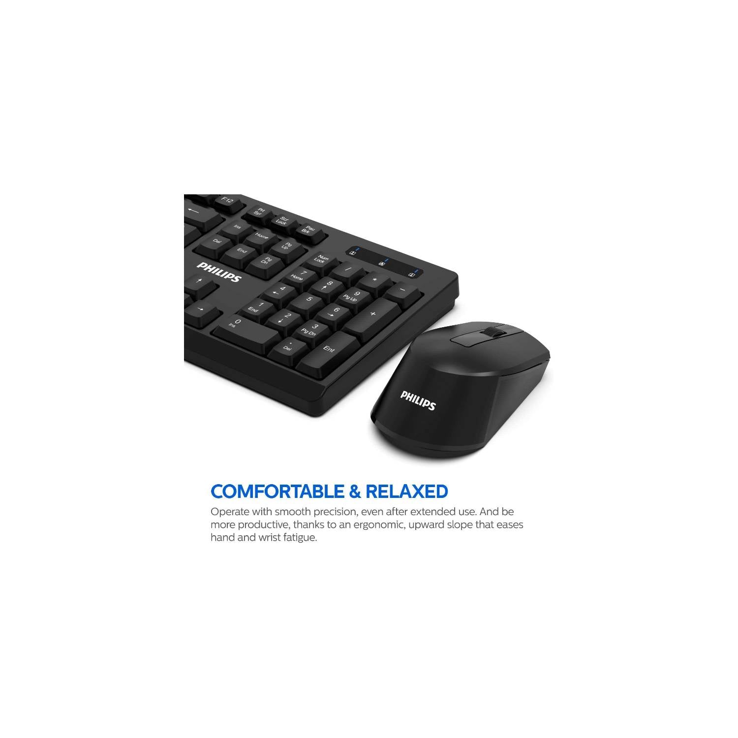 Kit Teclado y mouse inalámbrico philips C354