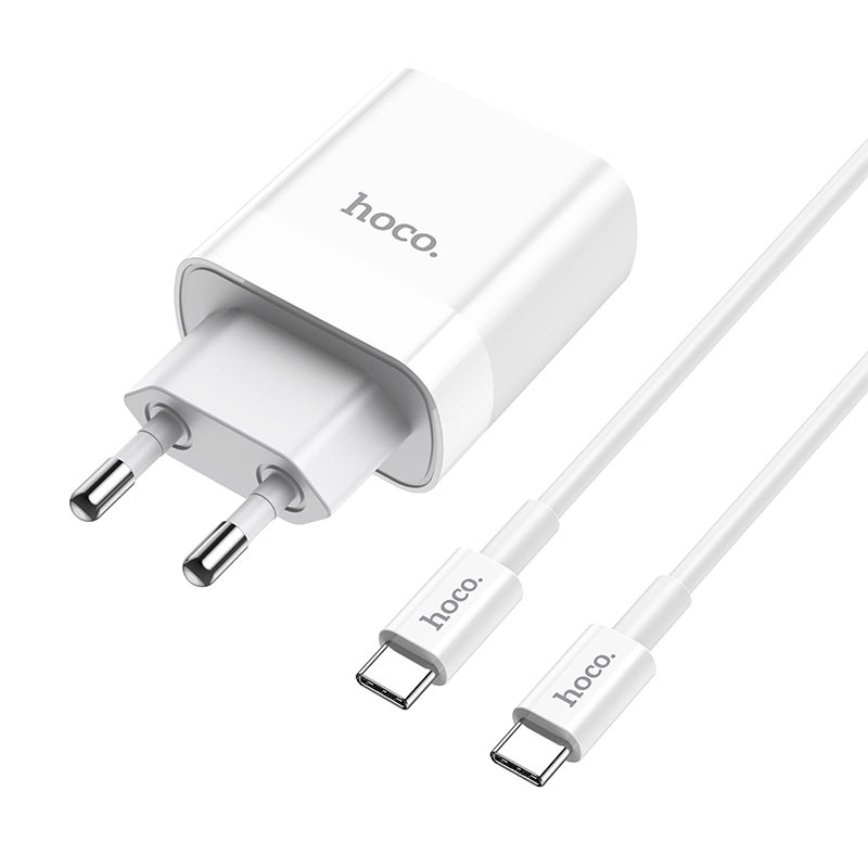 Cargador Hoco C80A USB-C 20W PD con cable incluido