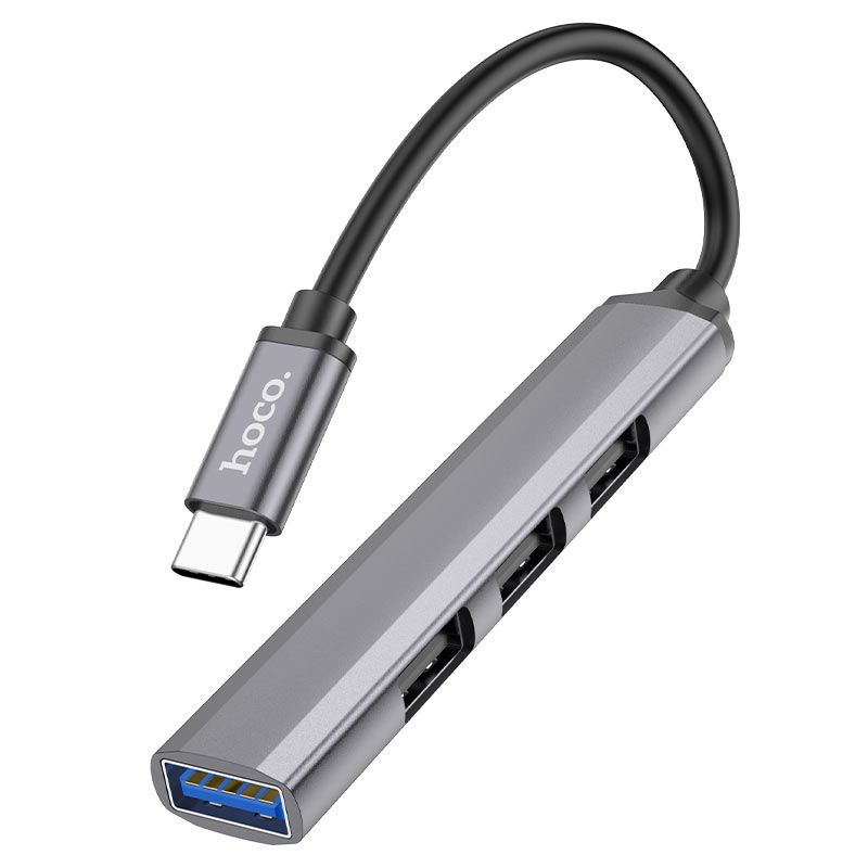 Adaptador Hub USB-C a USB 4 en 1 Hoco HB26