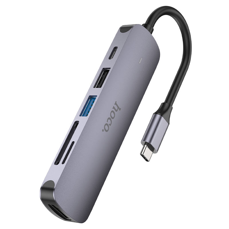 Hub  USB-C to HDTV+USB3.0 +USB2.0+SD Hoco HB28