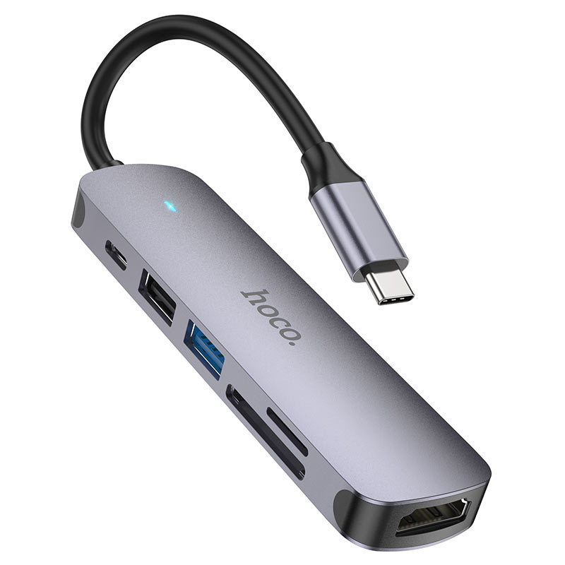 Hub Hoco HB28 USB-C to HDTV+USB3.0 +USB2.0+SD