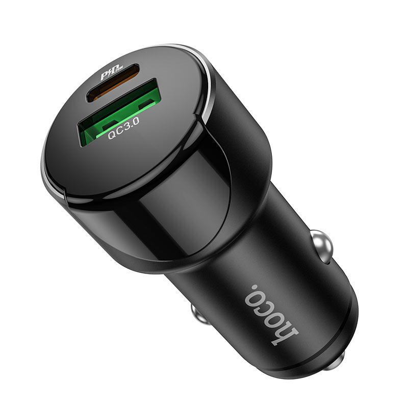 Cargador de auto  salida Usb y usb-C PD20W Hoco Z42