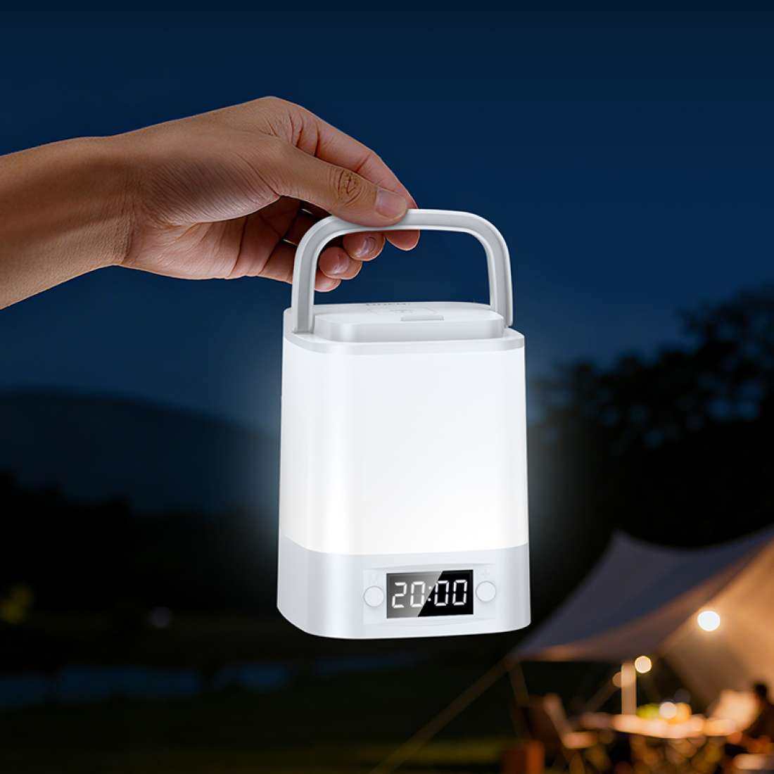 Lámpara de noche con reloj inteligente Hoco HX15