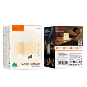 Lámpara de noche con reloj inteligente Hoco HX15