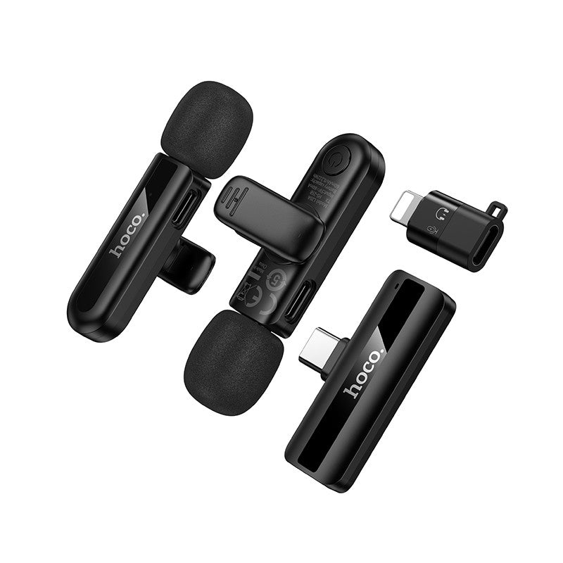 Micrófono inalámbrico de solapa Dual Mic USB-C Y para IP Hoco L20A