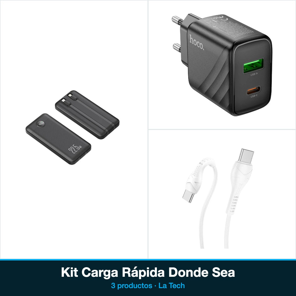 Kit Carga Rápida Donde Sea — contenido del pack